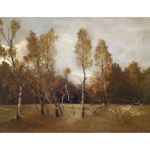 OTTO FRLICHER : 'Herbststimmung. Birken im Ried bei Solothurn' (DOBIASCHOFSKY AUKTIONEN AG)