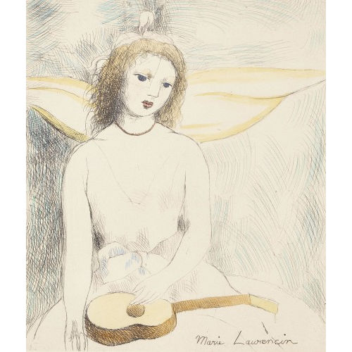 MARIE LAURENCIN : 'Jeune fille � la guitare' (DOBIASCHOFSKY AUKTIONEN AG)
