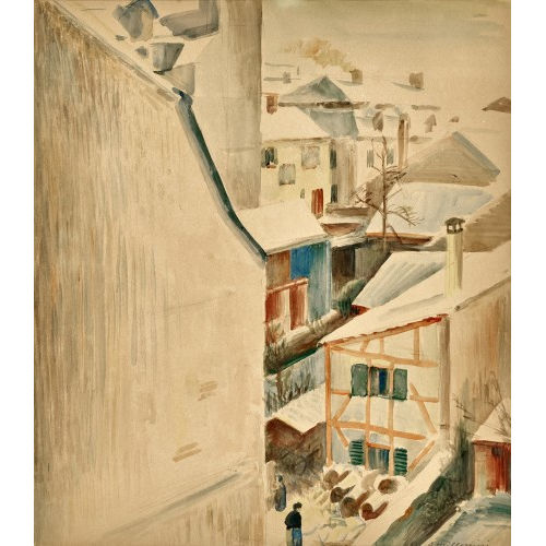 ALFRED HEINRICH PELLEGRINI : 'Blick aus der Ateliermansarde' (DOBIASCHOFSKY AUKTIONEN AG)