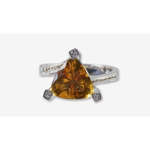 CITRIN-BRILLANT-RING : (DOBIASCHOFSKY AUKTIONEN AG)
