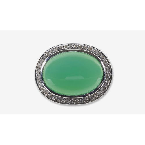 CHRYSOPRAS-BRILLANT-RING : (DOBIASCHOFSKY AUKTIONEN AG)