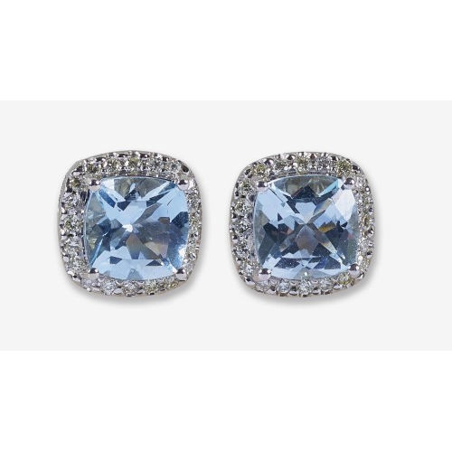 AQUAMARIN-DIAMANT-OHRSTECKER : (DOBIASCHOFSKY AUKTIONEN AG)