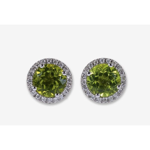 PERIDOT-DIAMANT-OHRSTECKER : (DOBIASCHOFSKY AUKTIONEN AG)