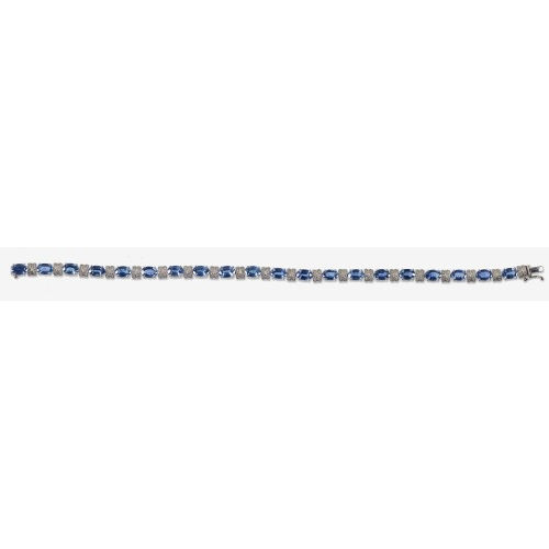 SAPHIR-DIAMANT-BRACELET : (DOBIASCHOFSKY AUKTIONEN AG)