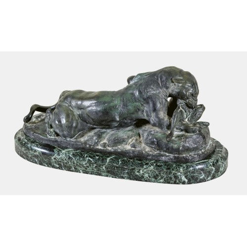 ANTOINE-LOUIS BARYE : 'Jaguar d�vorant un li�vre' (DOBIASCHOFSKY AUKTIONEN AG)