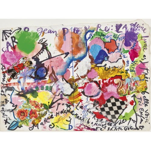 JEAN TINGUELY : 'Bildbrief (Caro Jean Pierre)' (DOBIASCHOFSKY AUKTIONEN AG)