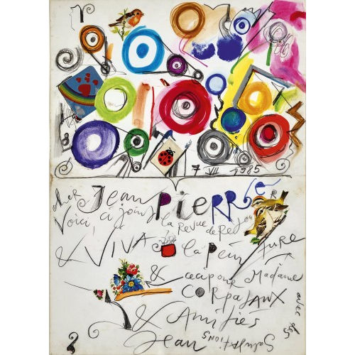 JEAN TINGUELY : 'Bildbrief (Cher Jean Pierre)' (DOBIASCHOFSKY AUKTIONEN AG)