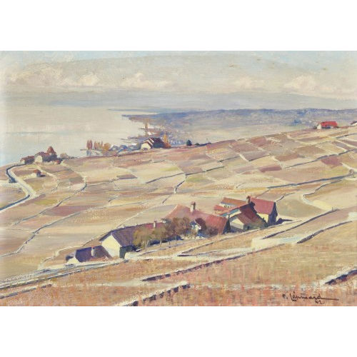 PAUL L�PINARD : Vue sur le Lavaux et le lac L�man (DOBIASCHOFSKY AUKTIONEN AG)