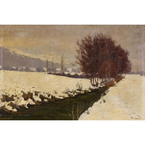 FRANZ ELMIGER : Weite Winterlandschaft im Entlebuch (DOBIASCHOFSKY AUKTIONEN AG)