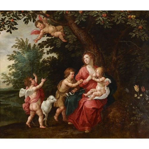 JAN VAN BALEN : Maria mit Jesus und Johannes (DOBIASCHOFSKY AUKTIONEN AG)