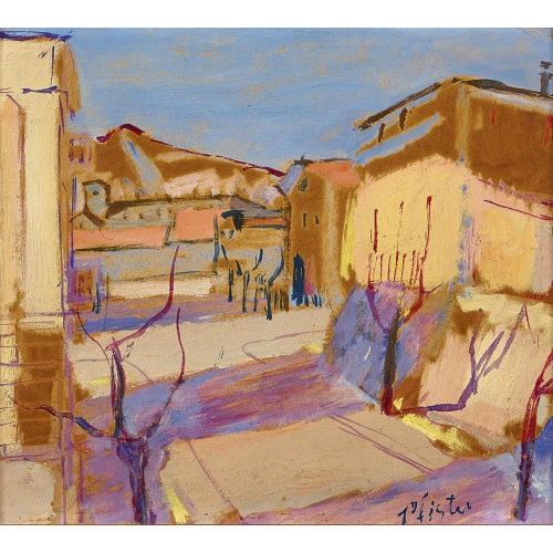 ALBERT PFISTER : 'Strasse in Locarno' (DOBIASCHOFSKY AUKTIONEN AG)