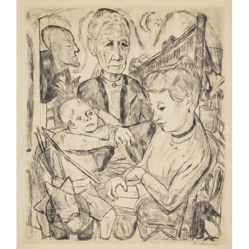MAX BECKMANN : 'Familienszene (Familie Beckmann)' (DOBIASCHOFSKY AUKTIONEN AG)
