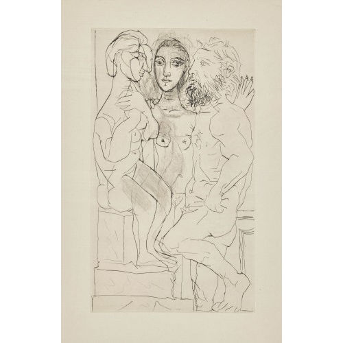 PABLO PICASSO : 'Sculpteur, Mod�le et Sculpture: Femme assise' (DOBIASCHOFSKY AUKTIONEN AG)