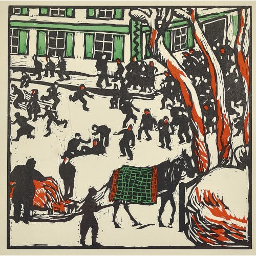 CUNO AMIET : 'Schulpause im Winter' (DOBIASCHOFSKY AUKTIONEN AG)