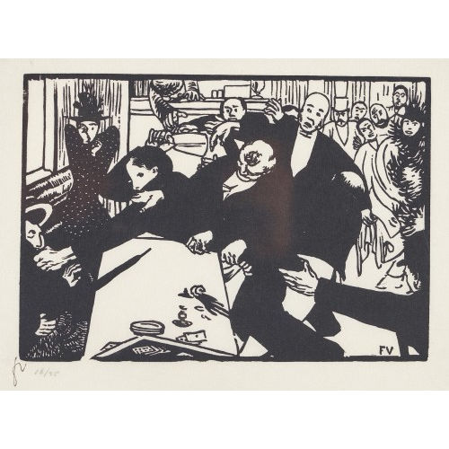 F�LIX VALLOTTON : 'La rixe ou la sc�ne au caf�' (DOBIASCHOFSKY AUKTIONEN AG)