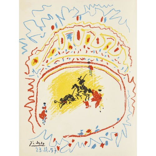 PABLO PICASSO : 'Der kleine Stierkampf' (DOBIASCHOFSKY AUKTIONEN AG)