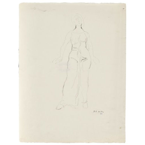 FERDINAND HODLER : Figurenstudie zu 'Blick in die Unendlichkeit' (DOBIASCHOFSKY AUKTIONEN AG)
