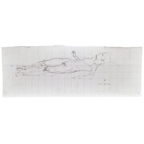 FERDINAND HODLER : Studie zum liegenden m�nnlichen Akt (DOBIASCHOFSKY AUKTIONEN AG)