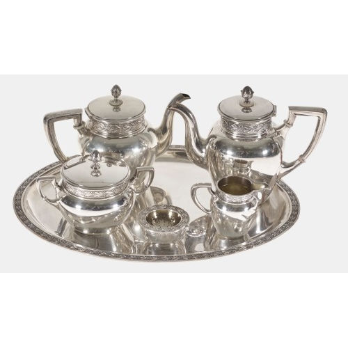KAFFEE- UND TEESERVICE : Schaffhausen, 20. Jh. (Jezler) (DOBIASCHOFSKY AUKTIONEN AG)