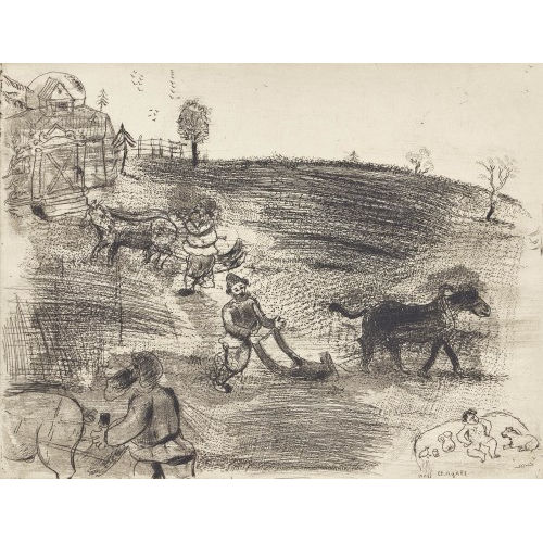 MARC CHAGALL : 'Labourage' (DOBIASCHOFSKY AUKTIONEN AG)