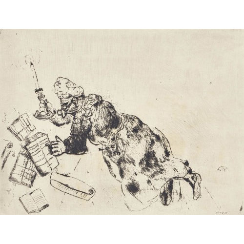 MARC CHAGALL : 'Pliouchkine � la recherche de ses papiers' (DOBIASCHOFSKY AUKTIONEN AG)