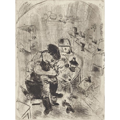 MARC CHAGALL : 'Maxime Teliatnikov, savetier' (DOBIASCHOFSKY AUKTIONEN AG)