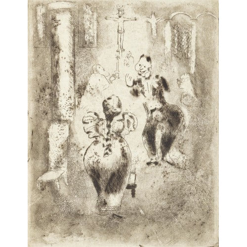 MARC CHAGALL : 'A l'�glise' (DOBIASCHOFSKY AUKTIONEN AG)