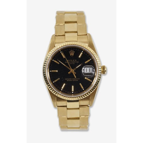 ROLEX : Herrenarmbanduhr 'Oyster Perpetual Date' (DOBIASCHOFSKY AUKTIONEN AG)