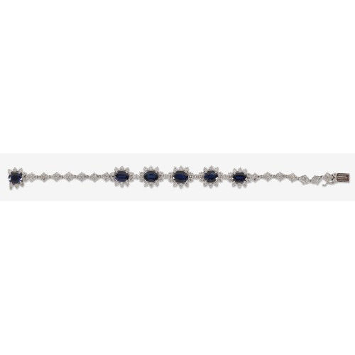 SAPHIR-BRILLANT-BRACELET : (DOBIASCHOFSKY AUKTIONEN AG)