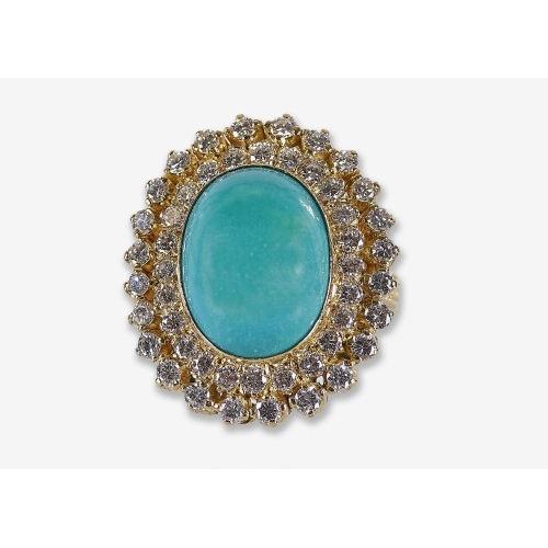 T�RKIS-BRILLANT-RING : (DOBIASCHOFSKY AUKTIONEN AG)