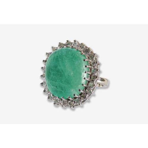 SMARAGD-DIAMANT-RING : (DOBIASCHOFSKY AUKTIONEN AG)