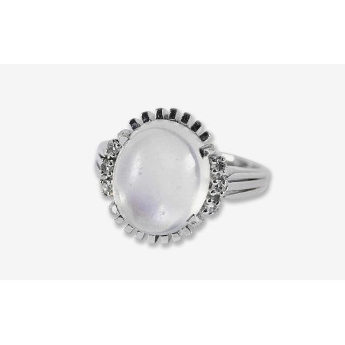 MONDSTEIN-DIAMANT-RING : (DOBIASCHOFSKY AUKTIONEN AG)