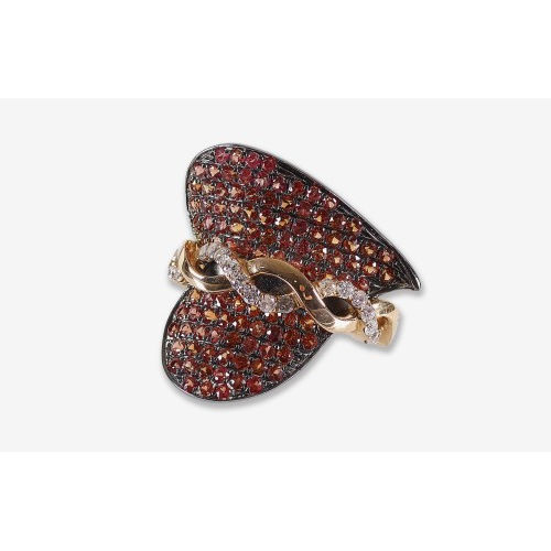 SAPHIR-DIAMANT-RING : (DOBIASCHOFSKY AUKTIONEN AG)