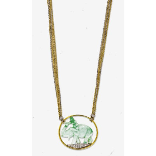 JADE-BRILLANT-COLLIER : (DOBIASCHOFSKY AUKTIONEN AG)