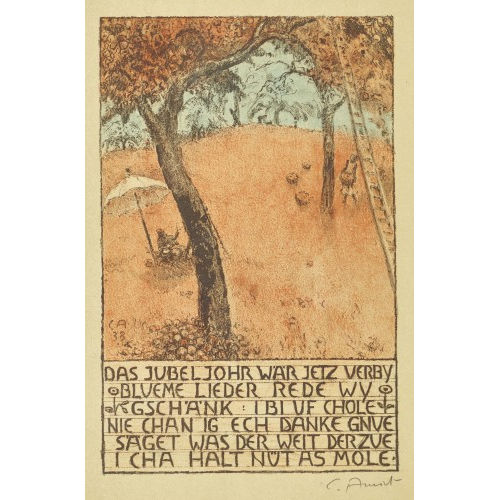 CUNO AMIET : 'Die Obsternte' (DOBIASCHOFSKY AUKTIONEN AG)