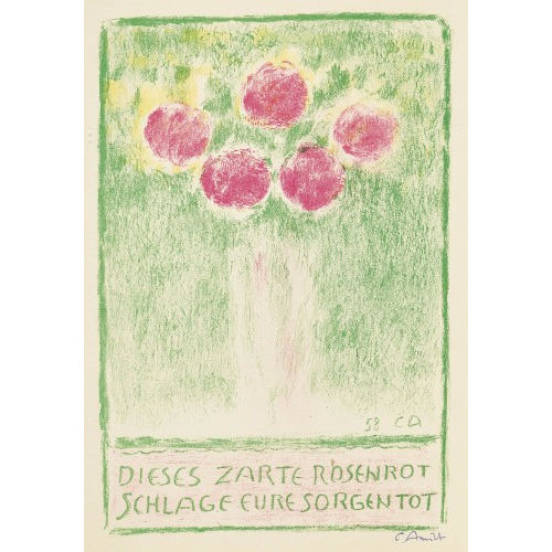 CUNO AMIET : 'Blumenvase mit Rosen' (DOBIASCHOFSKY AUKTIONEN AG)