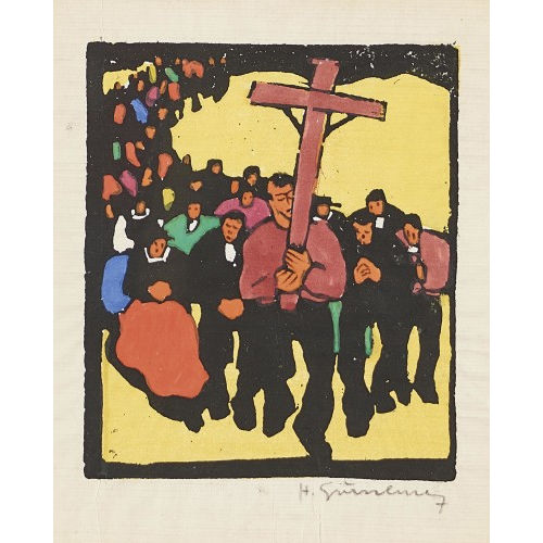 HERBERT GURSCHNER : 'Procession' (DOBIASCHOFSKY AUKTIONEN AG)