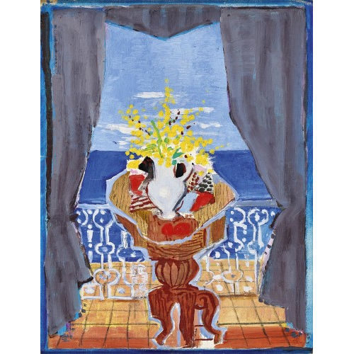 ISMA�L GONZALES DE LA SERNA : 'Vase au mimosa' (DOBIASCHOFSKY AUKTIONEN AG)
