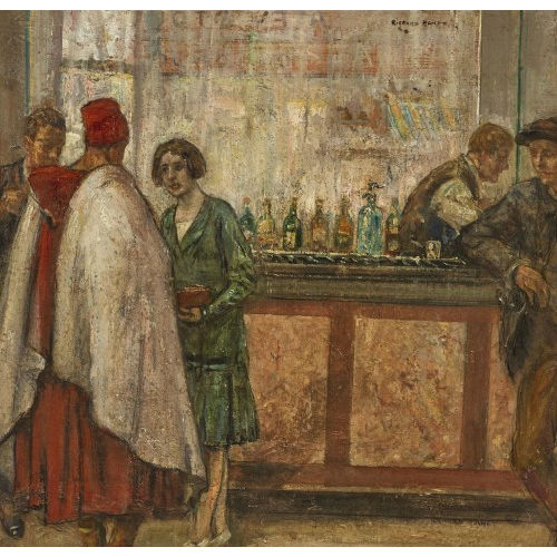 ALBERT-RICHARD RANFT : 'Caf� de la Gare � Chantilly' (DOBIASCHOFSKY AUKTIONEN AG)