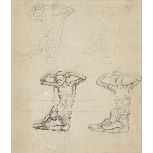 FERDINAND HODLER : Figurenstudie zu 'Der Tag' (DOBIASCHOFSKY AUKTIONEN AG)