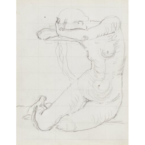 FERDINAND HODLER : Figurenstudie zu 'Der Tag' (DOBIASCHOFSKY AUKTIONEN AG)
