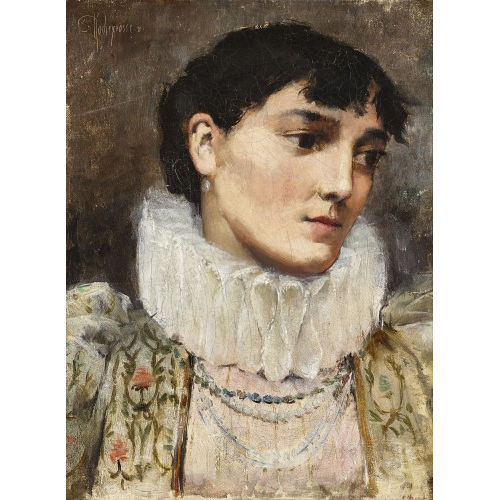 GEORGES-ANTOINE ROCHEGROSSE : Brustportr�t einer Dame mit Halskrause (DOBIASCHOFSKY AUKTIONEN AG)