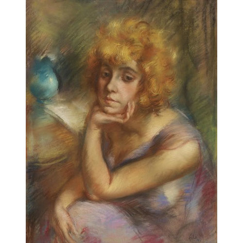 HENRI FEHR : Portrait d'une femme (DOBIASCHOFSKY AUKTIONEN AG)