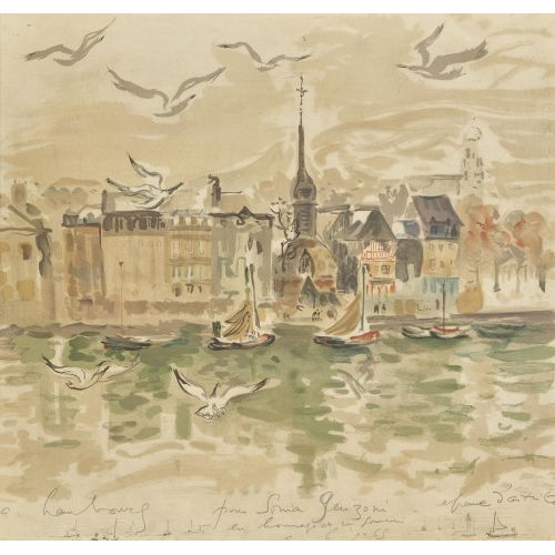 ANDR� HAMBOURG : Seepartie mit Stadt (DOBIASCHOFSKY AUKTIONEN AG)