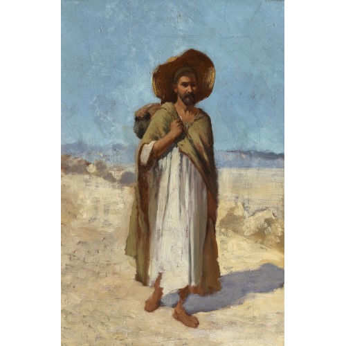 19. JH. FRANKREICH : Wandersmann mit Hut in s�dlicher Landschaft (DOBIASCHOFSKY AUKTIONEN AG)