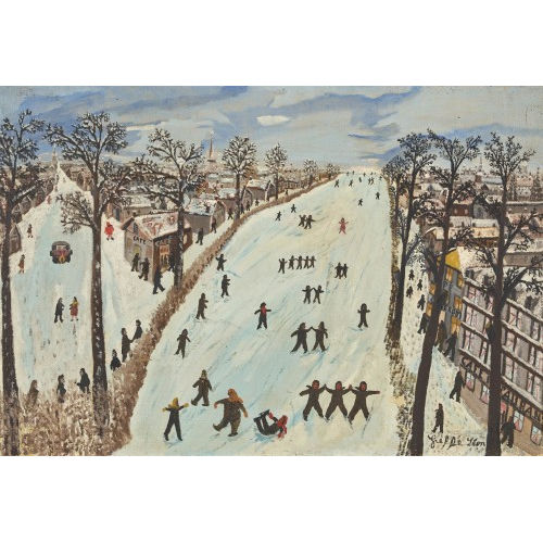 L�ON GREFFE : Paysage enneig� (DOBIASCHOFSKY AUKTIONEN AG)