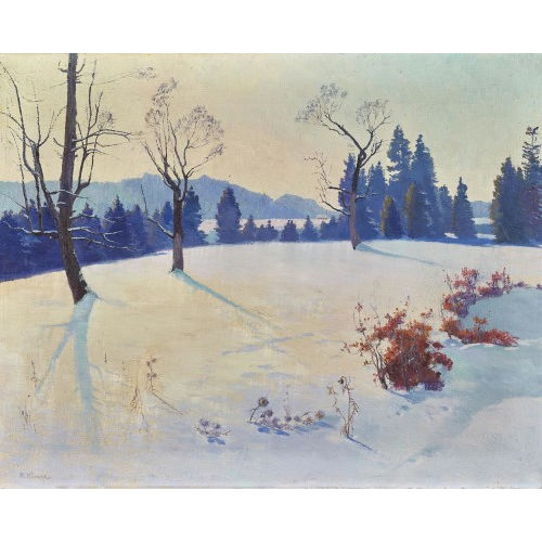 ROBERT KIENER : 'Paysage d'hiver (Jura)' (DOBIASCHOFSKY AUKTIONEN AG)