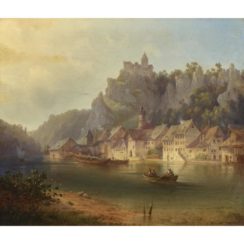 KARL HEILMAYER : Landschaft an der Mosel(?) (DOBIASCHOFSKY AUKTIONEN AG)