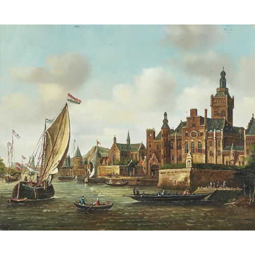 20. JH. HOLLAND : Stadt am Fluss (DOBIASCHOFSKY AUKTIONEN AG)