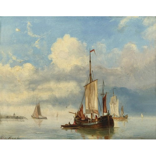 GEERT DE VRIES : Segelschiffe im Hafen (DOBIASCHOFSKY AUKTIONEN AG)